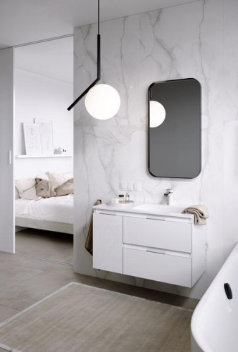 Тумба с умывальником AQWELLA Accent 92 Белый ACC0109RW